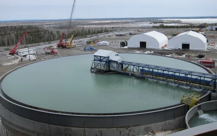 65 m diameter DELKOR High Rate Thickener in Canada.