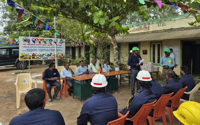 Safety intro section at the site in Neyveli