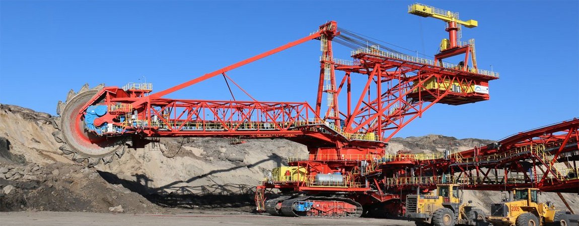 TAKRAF Bucket-Wheel Excavator in mining operation