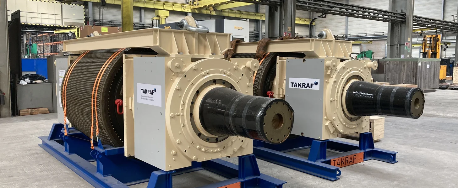 HPGR pulleys ready for shipment