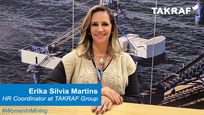 You see at the picture a TAKRAF employee, a so called: Woman in MIning, Ms  Erika Silvia Martins, HR Coordinator at TAKRAF Group in Brazil. 