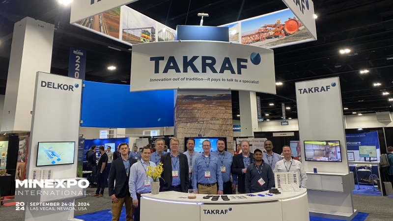 you can see on the picture the TAKRAF team at our booth on MINExpo International in USA.